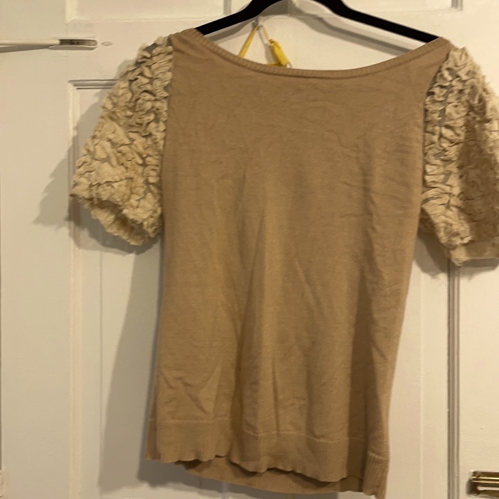 Great neutral DVF blouse
